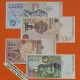 4 billetes MUY CIRCULADOS x ESPAÑA 1000+2000+5000+10000 PESETAS 1992 todos CON SERIE Pick 163+164+165+166