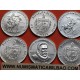 . 3 monedas x CUBA 5 PESOS 1982 DON QUIJOTE y MIGUEL DE CERVANTES SAAVDERA KM.99 + 100 + 101 PLATA SC Caribe silver