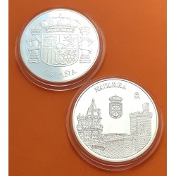 (2003) NAVARRA MEDALLA DE PLATA CASTILLO PALACIO DE OLITE y ESCUDO DE ESPAÑA FNMT SI CAPSULA 0,40 Onzas