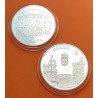 (2003) NAVARRA MEDALLA DE PLATA CASTILLO PALACIO DE OLITE y ESCUDO DE ESPAÑA FNMT SI CAPSULA 0,40 Onzas