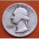 ESTADOS UNIDOS 1/4 DOLAR 1941 S GEORGE WASHINGTON KM.164 MONEDA DE PLATA MBC- USA silver Quarter dollar