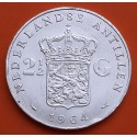 ANTILLAS HOLANDESAS 2,50 GULDEN 1964 REINA JULIANA KM.7 MONEDA DE PLATA SC- @MUESCAS@ Netherland Antilles SILVER