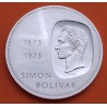 VENEZUELA 10 BOLIVARES 1973 SIMON BOLIVAR KM.45 MONEDA DE PLATA EBC + IMPERFECCIONES 30 Gramos 900 mls