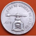 @ESCASA@ MEXICO 1 ONZA 1979 BALANZA y PRENSA DE ACUÑAR KM.M49 MONEDA DE PLATA MBC silver coin OZ TROY OUNCE R/3