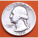 ESTADOS UNIDOS 1/4 DOLAR 1944 P GEORGE WASHINGTON KM.164 MONEDA DE PLATA MBC USA silver Quarter dollar WWII