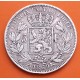 BELGICA 5 FRANCOS 1869 REY LEOPOLDO II DES BELGES KM.24 MONEDA DE PLATA MBC Belgium 5 Francs silver