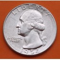 ESTADOS UNIDOS 1/4 DOLAR 1954 S PRESIDENTE GEORGE WASHINGTON KM.164 MONEDA DE PLATA EBC- USA silver Quarter Dollar