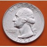 ESTADOS UNIDOS 1/4 DOLAR 1954 S PRESIDENTE GEORGE WASHINGTON KM.164 MONEDA DE PLATA EBC- USA silver Quarter Dollar