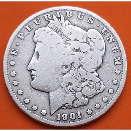 @RARA@ ESTADOS UNIDOS 1 DOLAR 1901 O MORGAN KM.110 MONEDA DE PLATA MBC- USA Silver $1 Dollar Coin R/2