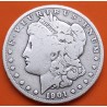 @RARA@ ESTADOS UNIDOS 1 DOLAR 1901 O MORGAN KM.110 MONEDA DE PLATA MBC- USA Silver $1 Dollar Coin R/2