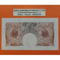 @ESCASO@ INGLATERRA 10 SHILLINGS 1948 BRITANNIA Rey JORGE VI Firma PEPPIATT Pick 368B BILLETE MBC- United Kingdom