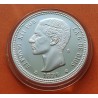 0,40 ONZAS x MEDALLA FNMT HISTORIA DE LA PESETA ESPAÑA 1 PESETA 1876 ALFONSO XII DEM PLATA 13,50 gramos 925 milésimas