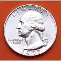 ESTADOS UNIDOS 1/4 DOLAR 1957 D PRESIDENTE GEORGE WASHINGTON KM.164 MONEDA DE PLATA EBC USA silver Quarter Dollar