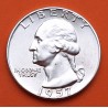 ESTADOS UNIDOS 1/4 DOLAR 1957 D PRESIDENTE GEORGE WASHINGTON KM.164 MONEDA DE PLATA EBC USA silver Quarter Dollar