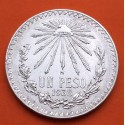 MEXICO 1 PESO 1938 GORRO FRIGIO KM.455 MONEDA DE PLATA EBC- Mejico silver coin ESTADOS UNIDOS MEXICANOS