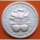 . @ESCASA@ ESTADOS UNIDOS 1 ONZA 1992 CARABELA WORLD'S COLUMBIAN EXPOSITION CHICAGO CRISTOBAL COLON PLATA PURA