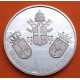 @ESCASA@ ESPAÑA 1 ONZA 1992 III VIAJE DEL PAPA JUAN PABLO II MEDALLA DE PLATA PURA Troy Oz OUNCE España Medalla