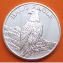 @OFERTA@ ESTADOS UNIDOS 2 ONZAS 1985 aprox. BALD EAGLE WILDLIFE NORTH AMERICA MEDALLA PLATA PURA TROY OUNCE OZs FINE SILVER