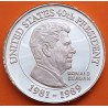 @OFERTA@ ESTADOS UNIDOS 2 ONZAS 1989 RONALD REAGAN PRESIDENTIAL MINT MEDALLA PLATA PURA 999 TROY OUNCE OZs