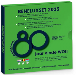 . @5/SEPTIEMBRE Envío@ BENELUX CARTERA OFICIAL EUROS 2025 SC 1 Cts. a 1€ + 2 EUROS 2025 SET LUXEMBURGO + BELGICA + HOLANDA