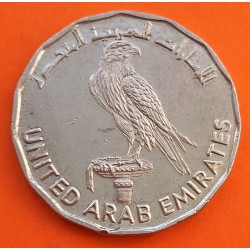 @RARA@ EMIRATOS ARABES UNIDOS 5 DIRHAMS 1981 ÁGUILA KM.9 MONEDA DE NICKEL EBC- United Arab Emirates UAE