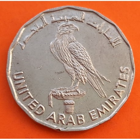 @RARA@ EMIRATOS ARABES UNIDOS 5 DIRHAMS 1981 ÁGUILA KM.9 MONEDA DE NICKEL EBC- United Arab Emirates UAE
