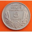 FRANCIA 5 FRANCOS 1933 DAMA Tipo BAZOR KM.887 MONEDA DE NICKEL EBC- France 5 Francs