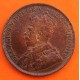 CANADA 1 CENTAVO 1917 REY JORGE V y VALOR KM.21 MONEDA DE COBRE MBC + PÁTINA ROJIZA 1 Cent