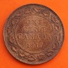 CANADA 1 CENTAVO 1917 REY JORGE V y VALOR KM.21 MONEDA DE COBRE MBC + PÁTINA ROJIZA 1 Cent