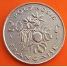 POLINESIA FRANCESA 20 FRANCOS 1975 DAMA ABORIGEN y FRUTOS - I.E.O.M. KM.9 MONEDA DE NICKEL EBC/SC- Polynesie Francaise