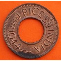 INDIA 1 PICE 1944 Época del REY JORGE VI KM.533 MONEDA DE BRONCE EBC + SOMBRA British Colony EPOCA NAZI WWII