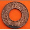 INDIA 1 PICE 1944 Época del REY JORGE VI KM.533 MONEDA DE BRONCE EBC + SOMBRA British Colony EPOCA NAZI WWII