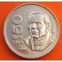 MEXICO 50 PESOS 1984 BENITO PABLO JUAREZ - PUNTOS EN BRAILLE KM.495 MONEDA DE ACERO SC- Mejico coin