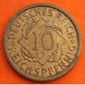 ALEMANIA 10 REICHSPFENNIG 1924 E CEREALES República del WEIMAR KM.40 MONEDA DE LATON MBC- Germany DEUTSCHES REICH
