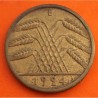 ALEMANIA 10 REICHSPFENNIG 1924 E CEREALES República del WEIMAR KM.40 MONEDA DE LATON MBC- Germany DEUTSCHES REICH