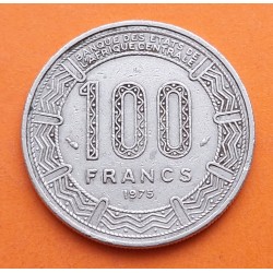 GABON 100 FRANCOS 1975 TRES ANTILOPES KM.13 MONEDA DE NICKEL EBC- Africa Republique Gabonaise
