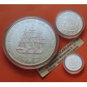. 6,20 Onzas x ESPAÑA 1 ECU + 5 ECUS + 25 ECUS 1996 MARINA ESPAÑOLA 3 MONEDAS DE PLATA SI CÁPSULAS NO ESTUCHE FNMT