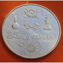 . 5 ONZAS + CÁPSULA x España 25 EUROS 1998 HOMENAJE AL EJERCITO ESPAÑOL Cincuentín MONEDA DE PLATA NO ESTUCHE FNMT