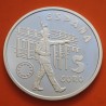 . 1 ONZA + CÁPSULA x ESPAÑA 5 EUROS 1998 HOMENAJE AL EJERCITO GUARDIA REAL MONEDA DE PLATA PROOF NO ESTUCHE FNMT