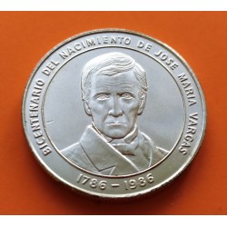 1 ONZA Ley 900 mls. x VENEZUELA 100 BOLIVARES 1986 JOSE MARIA VARGAS KM.60 MONEDA DE PLATA SC-