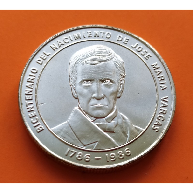 1 ONZA Ley 900 mls. x VENEZUELA 100 BOLIVARES 1986 JOSE MARIA VARGAS KM.60 MONEDA DE PLATA SC-