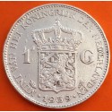 HOLANDA 1 GULDEN 1939 WILHELMINA REINA GUILLERMINA KM.161 MONEDA DE PLATA MBC The Netherlands silver coin WWII