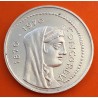 ITALIA 1000 LIRAS 1970 DIOSA CONCORDIA ROMA y DANTE KM.101 MONEDA DE PLATA SC- IMPERFECCIONES Italy 1000 Lire