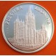 . 0,75 ONZAS x LEON ESPAÑA MEDALLA DE PLATA PURA 999 Años 1980 CATEDRAL PULCHRA LEONINA cápsula 23,30 gramos PROOF