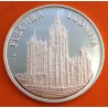 . 0,75 ONZAS x LEON ESPAÑA MEDALLA DE PLATA PURA 999 Años 1980 CATEDRAL PULCHRA LEONINA cápsula 23,30 gramos PROOF