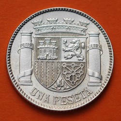 @PRECIOSA@ ESPAÑA 1 PESETA 1933 * 3 4 DAMA SENTADA KM.750 MONEDA DE PLATA DE LA REPUBLICA ESPAÑOLA Spain silver R/5