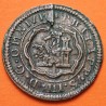 ESPAÑA Rey FELIPE III 8 MARAVEDIES 1599 SEGOVIA con resello de VIII MARAVEDIES Rey FELIPE III MONEDA DE COBRE