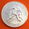 CUBA 5 PESOS 1986 JUGADORES XIII CAMPEONATO FUTBOL en MEXICO KM.123 MONEDA DE PLATA SC Caribe silver