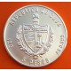 CUBA 5 PESOS 1986 JUGADORES XIII CAMPEONATO FUTBOL en MEXICO KM.123 MONEDA DE PLATA SC Caribe silver