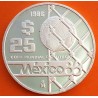 MEXICO 25 PESOS 1986 BALÓN EN LA RED MUNDIAL DE FUTBOL FIFA KM.519 MONEDA DE PLATA PROOF silver 1/4 ONZA OZ